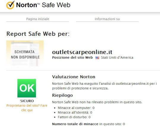 OutletScarpeOnline.it Sito Sicuro by Norton Safe Web OutletScarpeOnline.it Sito Sicuro by Norton Safe Web