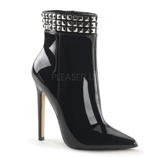 scarpe esclusive donna online sexy-1006-b scarpe donna esclusive tronchetti vernice e tacco 12