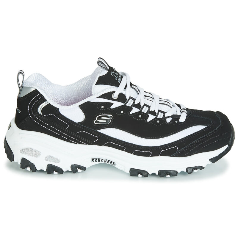 Skechers D'LITES Schwarze Low-Sneaker f&uuml;r Damen - Gr&ouml;&szlig;e 2