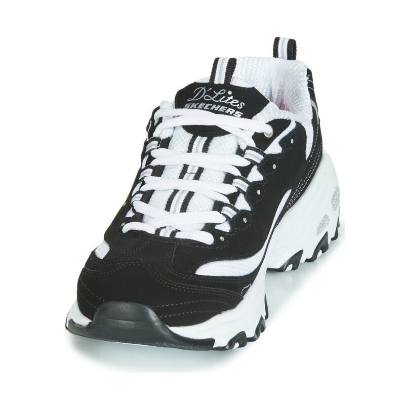 Skechers D'LITES Schwarze Low-Sneaker f&uuml;r Damen - Gr&ouml;&szlig;e 3