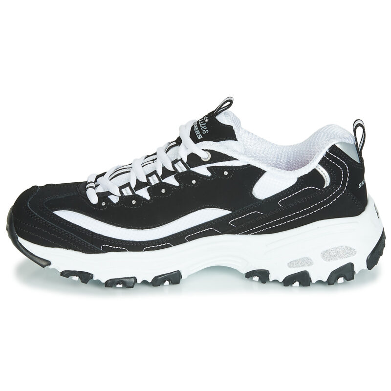 Skechers D'LITES Schwarze Low-Sneaker f&uuml;r Damen - Gr&ouml;&szlig;e 4