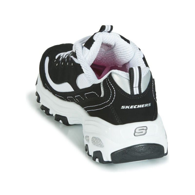 Skechers D'LITES Schwarze Low-Sneaker f&uuml;r Damen - Gr&ouml;&szlig;e 5