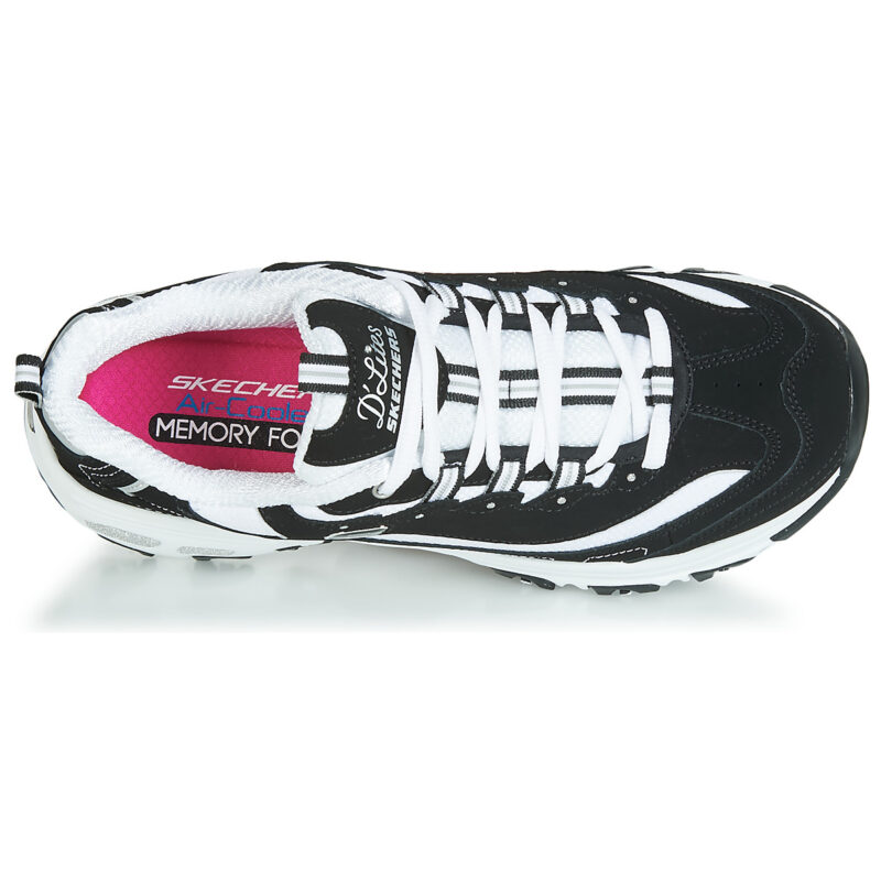 Skechers D'LITES Schwarze Low-Sneaker f&uuml;r Damen - Gr&ouml;&szlig;e 6