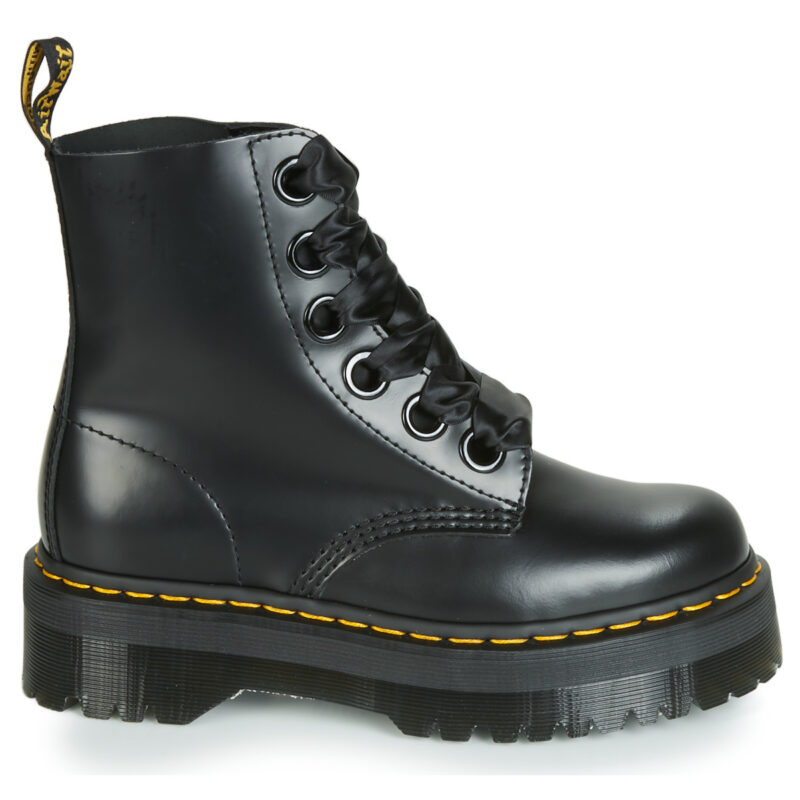 Dr. Martens MOLLY BLACK BUTTERO Schwarze Damen-Ankle-Boots - Gr&ouml;&szlig;e 2