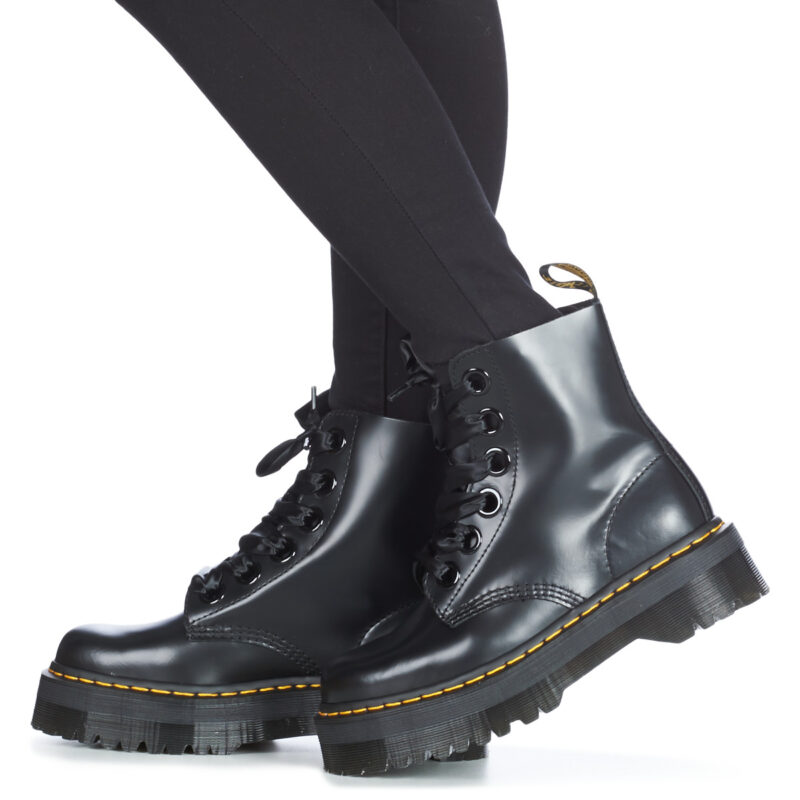 Dr. Martens MOLLY BLACK BUTTERO Schwarze Damen-Ankle-Boots - Gr&ouml;&szlig;e 8