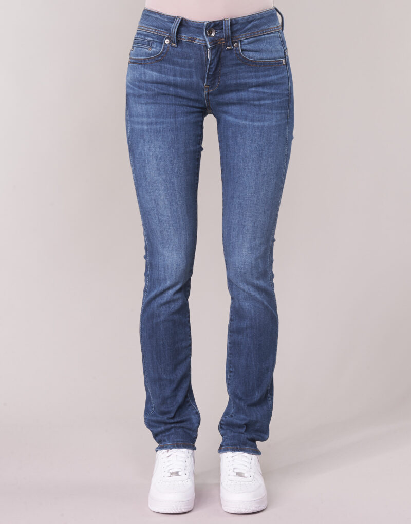 Jeans  G-Star Raw  MIDGE SADDLE MID STRAIGHT  Blu Jeans Donna - 4
