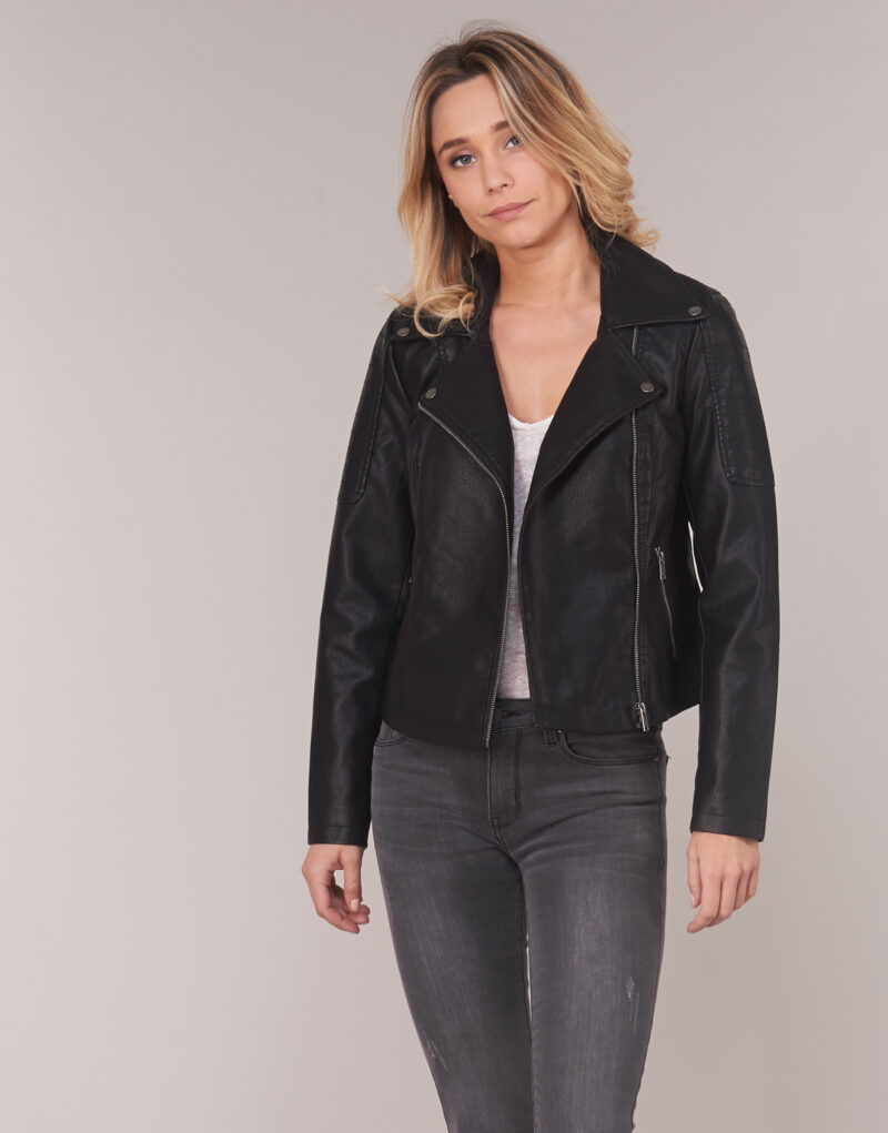 Giacca in pelle Noisy May NMREBEL Nero Giacche in pelle Donna - 2