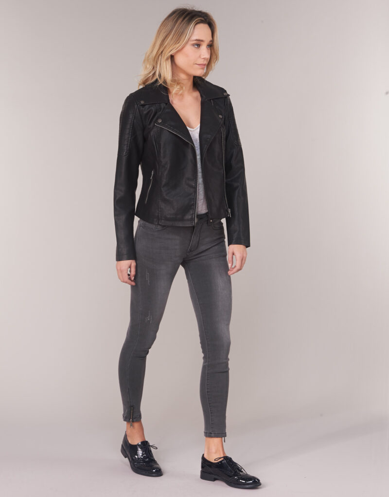 Giacca in pelle Noisy May NMREBEL Nero Giacche in pelle Donna - 3