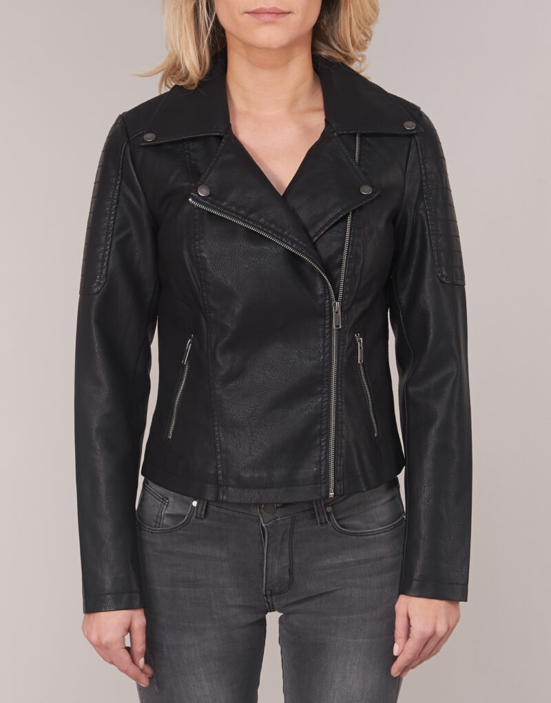 Giacca in pelle Noisy May NMREBEL Nero Giacche in pelle Donna - 4