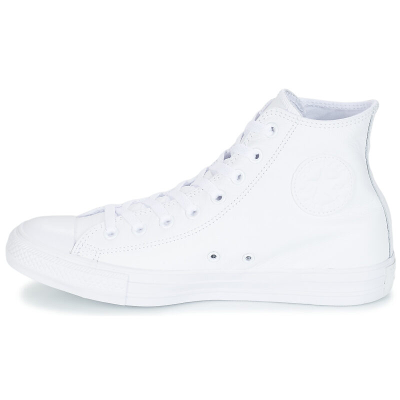 Converse  ALL STAR MONOCHROME CUIR HI  Bianco -  Sneakers alte Uomo - 4