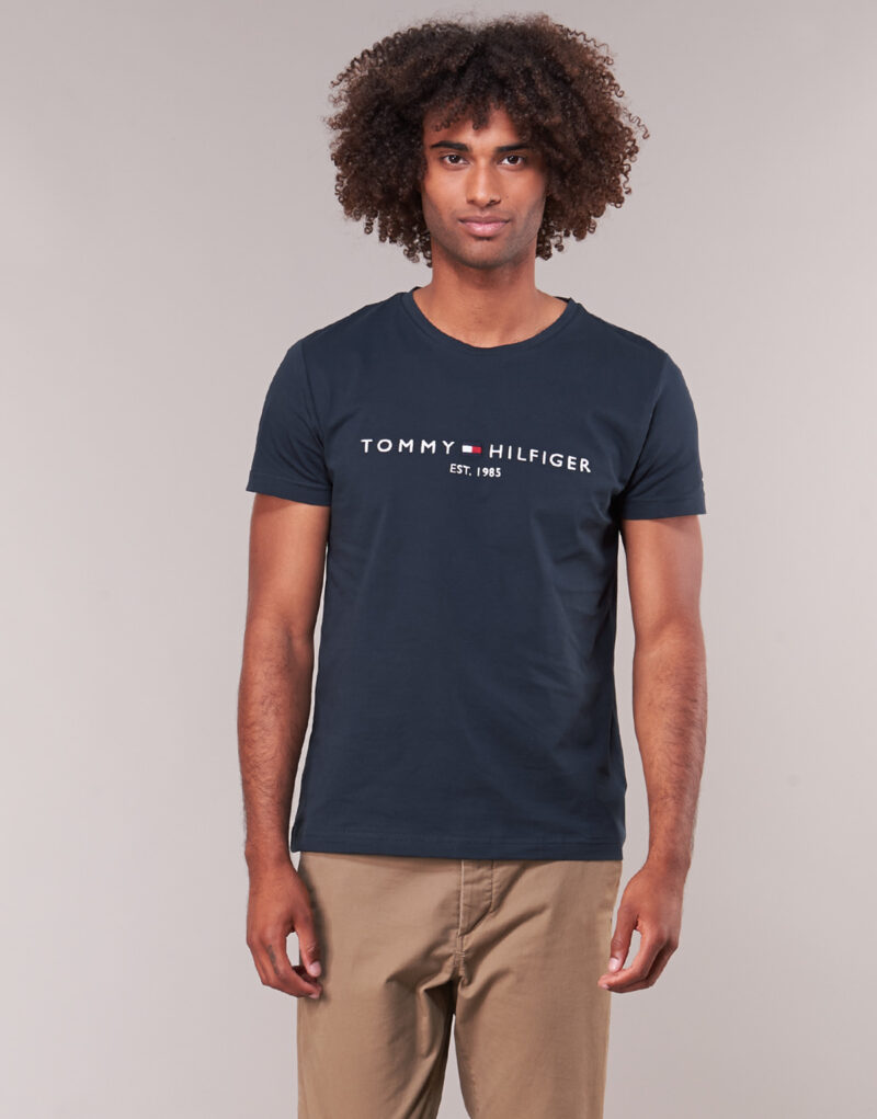 T-shirt Tommy Hilfiger TOMMY FLAG HILFIGER TEE Blu T-shirt maniche corte Uomo - 2