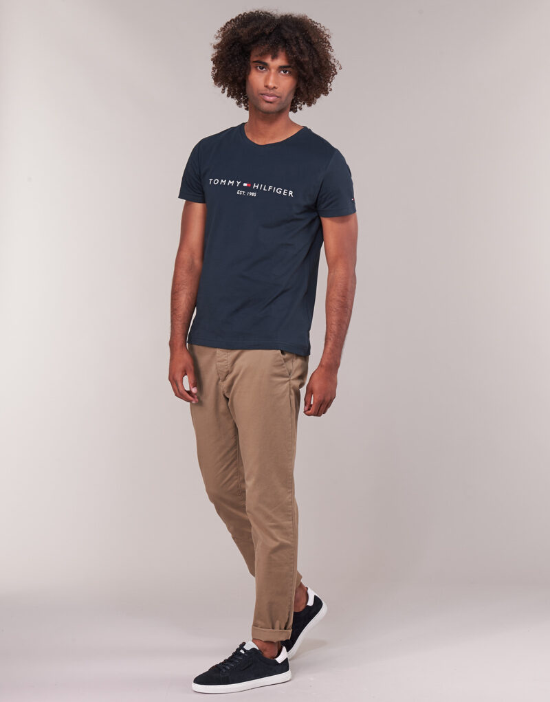 T-shirt Tommy Hilfiger TOMMY FLAG HILFIGER TEE Blu T-shirt maniche corte Uomo - 3