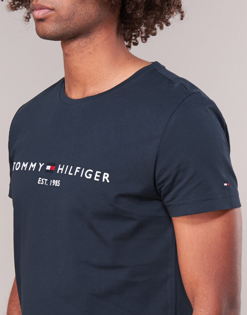 T-shirt Tommy Hilfiger TOMMY FLAG HILFIGER TEE Blu T-shirt maniche corte Uomo - 6