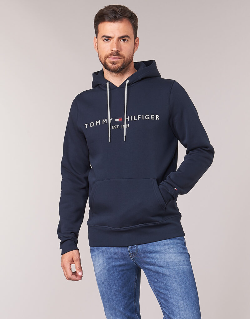 Felpe con cappuccio Tommy Hilfiger TOMMY LOGO HOODY Blu Felpe con cappuccio Uomo - 2