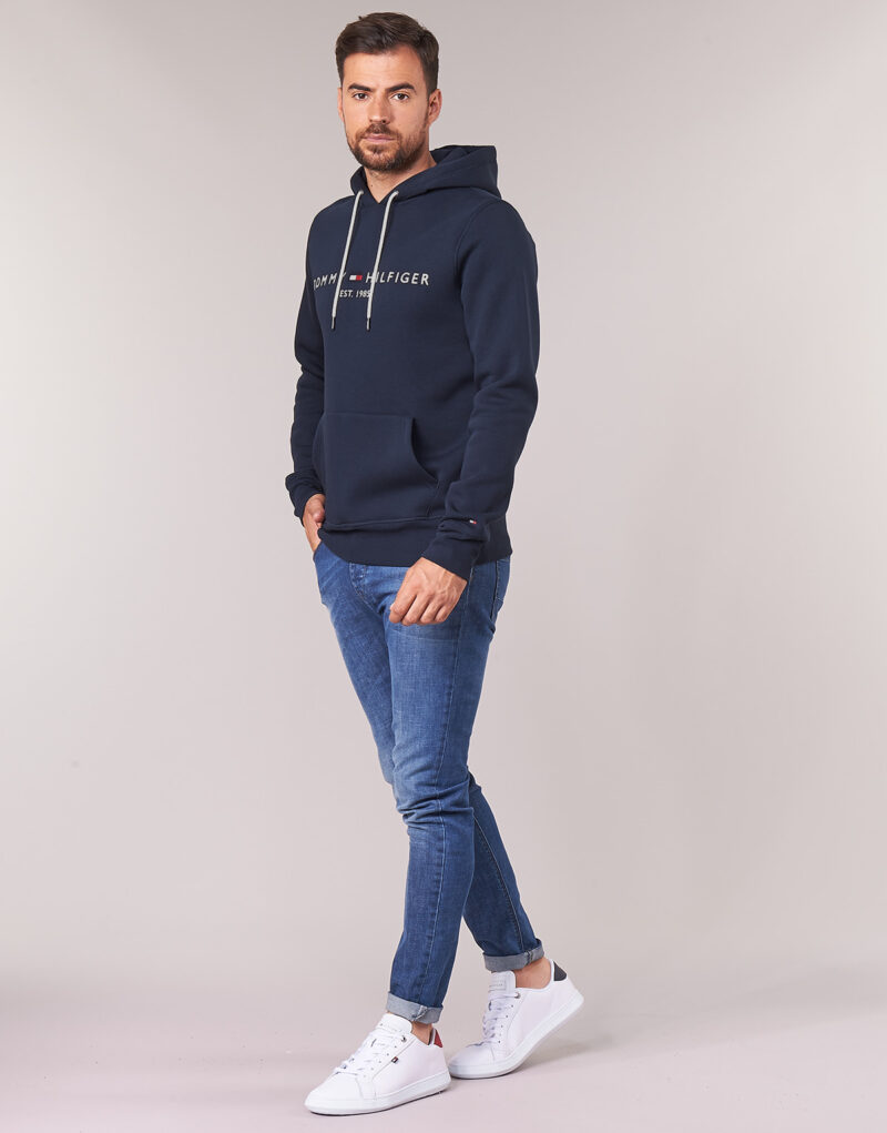 Felpe con cappuccio Tommy Hilfiger TOMMY LOGO HOODY Blu Felpe con cappuccio Uomo - 3