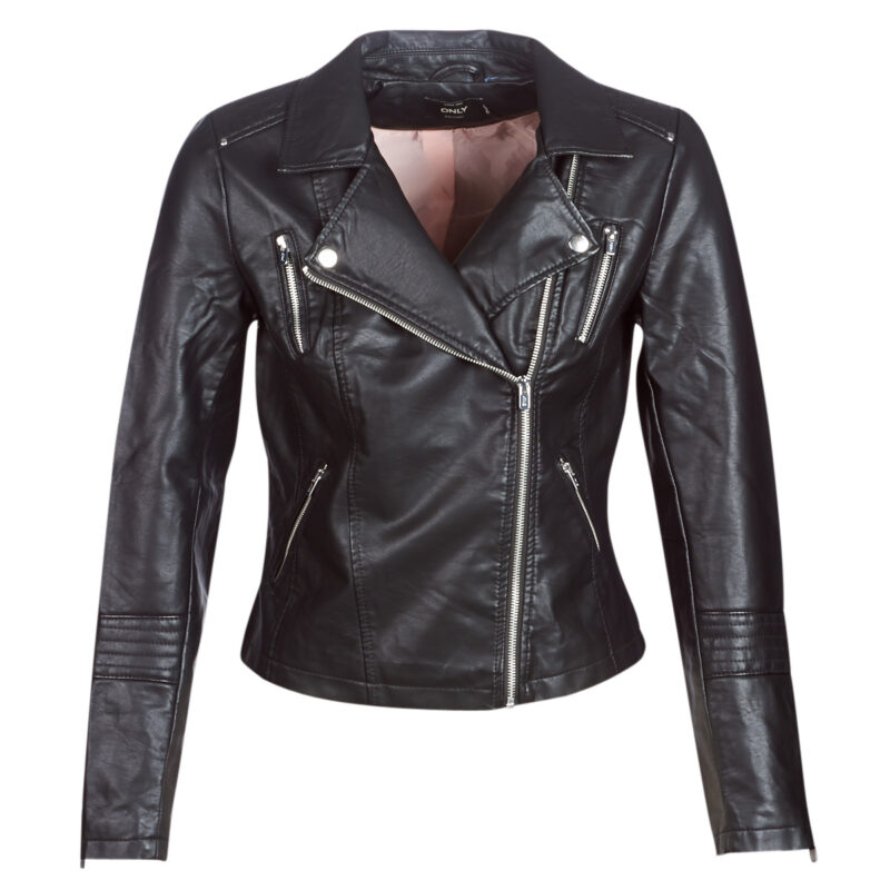 Leather jacketelle Only ONLGEMMA Black Jackets in pelle Donna - 1