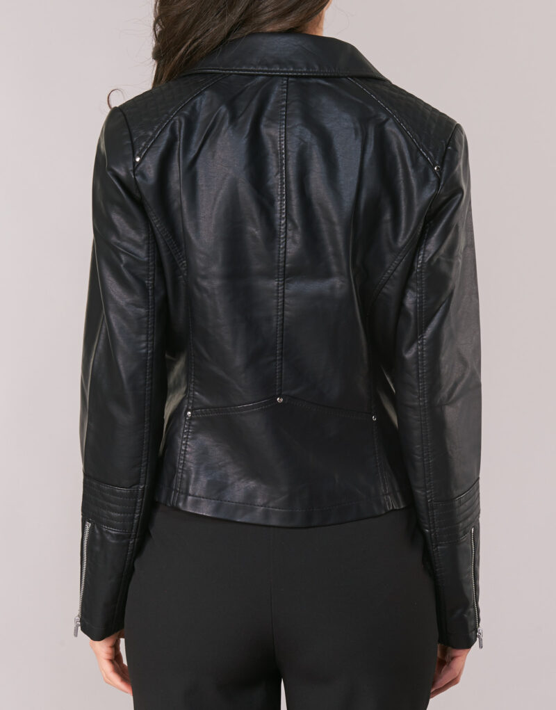 Leather jacketelle Only ONLGEMMA Black Jackets in pelle Donna - 5