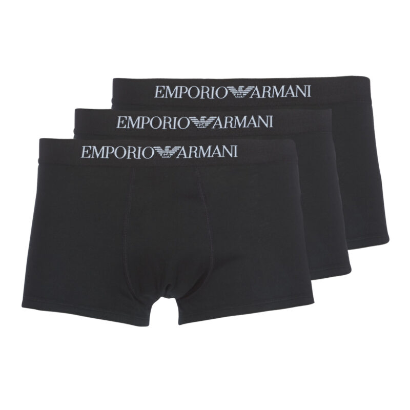 Boxeur Emporio Armani CC722 - Lot de 3 boxers noirs pour homme - 1