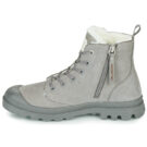 Palladium PAMPA HI ZIP WL Graue Damen-Ankle-Boots - Gr&ouml;&szlig;e 4
