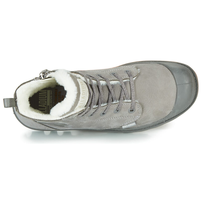 Palladium PAMPA HI ZIP WL Graue Damen-Ankle-Boots - Gr&ouml;&szlig;e 6