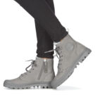 Palladium PAMPA HI ZIP WL Graue Damen-Ankle-Boots - Gr&ouml;&szlig;e 8