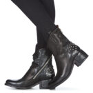 Airstep / AS98 OPEA STUDS Schwarze Damen-Ankle-Boots - Gr&ouml;&szlig;e 8