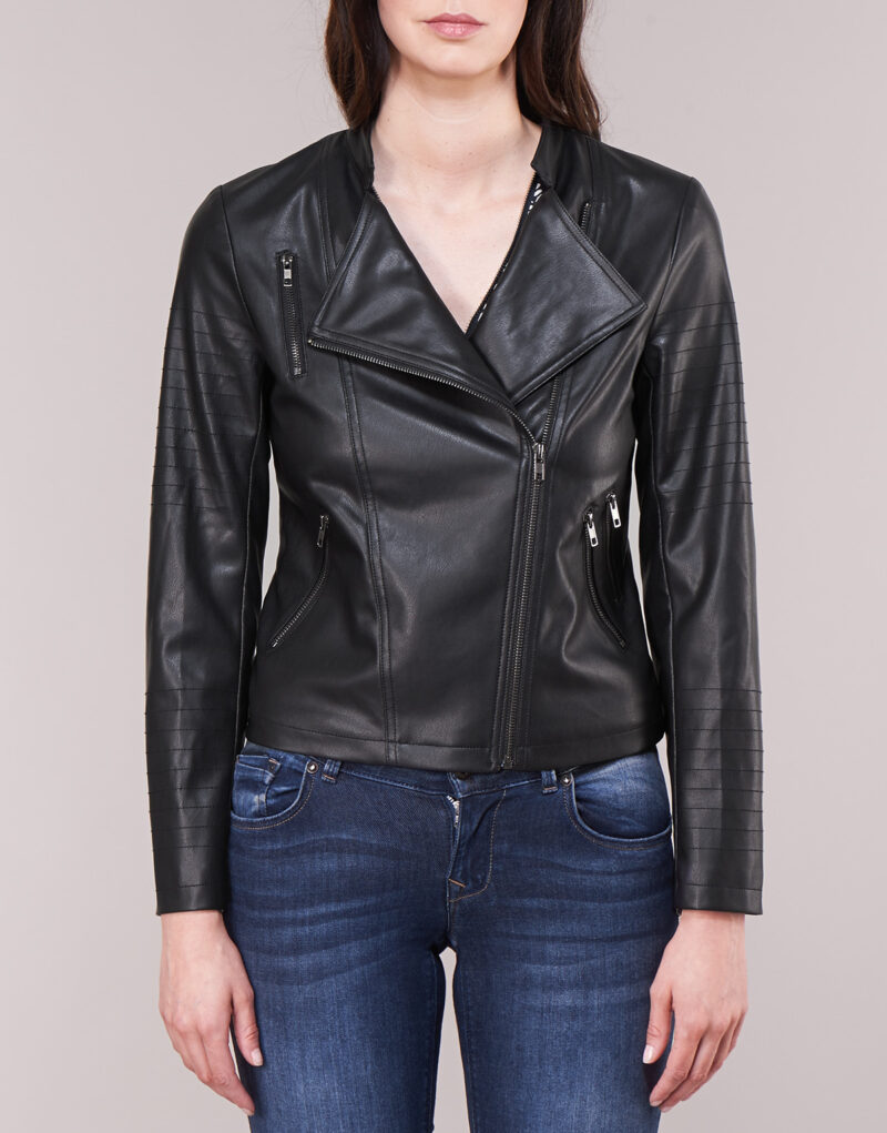 Giacca in pelle Moony Mood LAVINE Nero Giacche in pelle Donna - 4