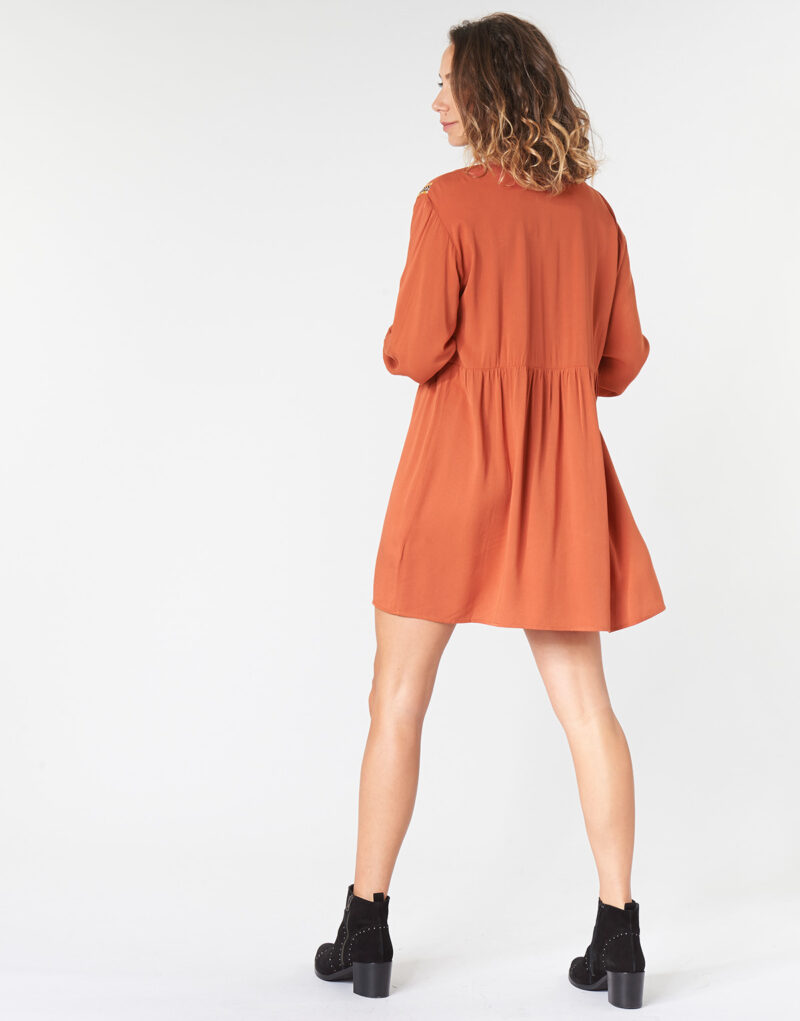 Abito corto Betty London LOULIA Arancio Abiti corti Donna - 4