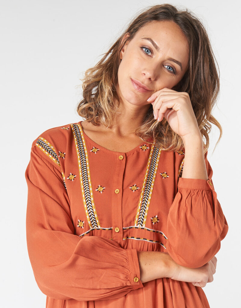 Abito corto Betty London LOULIA Arancio Abiti corti Donna - 5