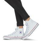 Converse Chuck Taylor All Star CORE LEATHER HI White High-Top Sneakers Men - 8