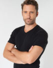 T-shirt  Athena  T SHIRT COL V  Nero -  T-shirt maniche corte Uomo - 5