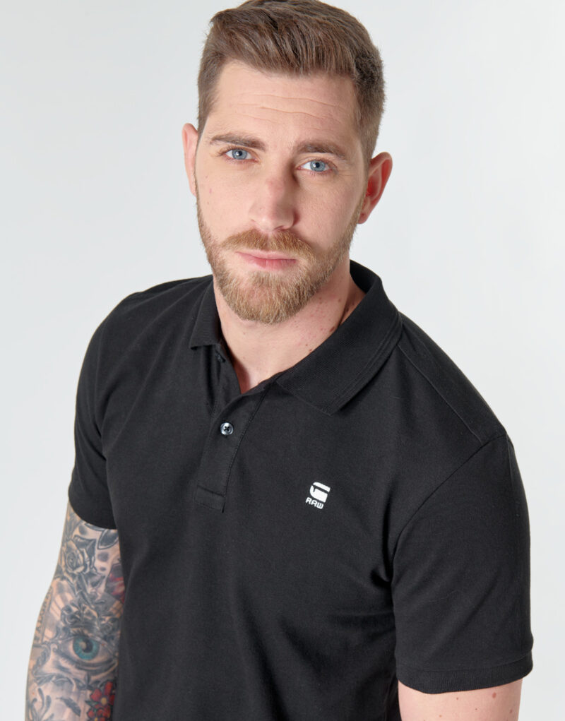 Polos G-Star Raw Polo Hombre DUNDA SLIM POLO SS Negro - 5