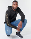 Felpe Emporio Armani EA7 TRAIN LOGO SERIES M HOODIE RN COFT Nero Felpe Uomo - 5