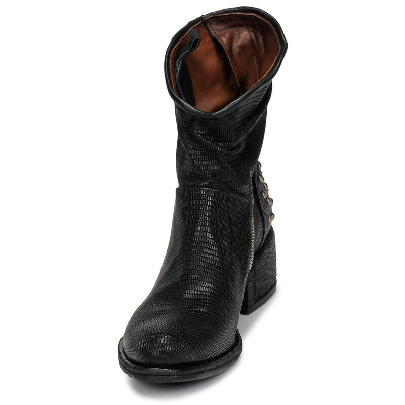 Airstep / AS98 OPEA STUDS Schwarze Damen-Ankle-Boots - Gr&ouml;&szlig;e 3