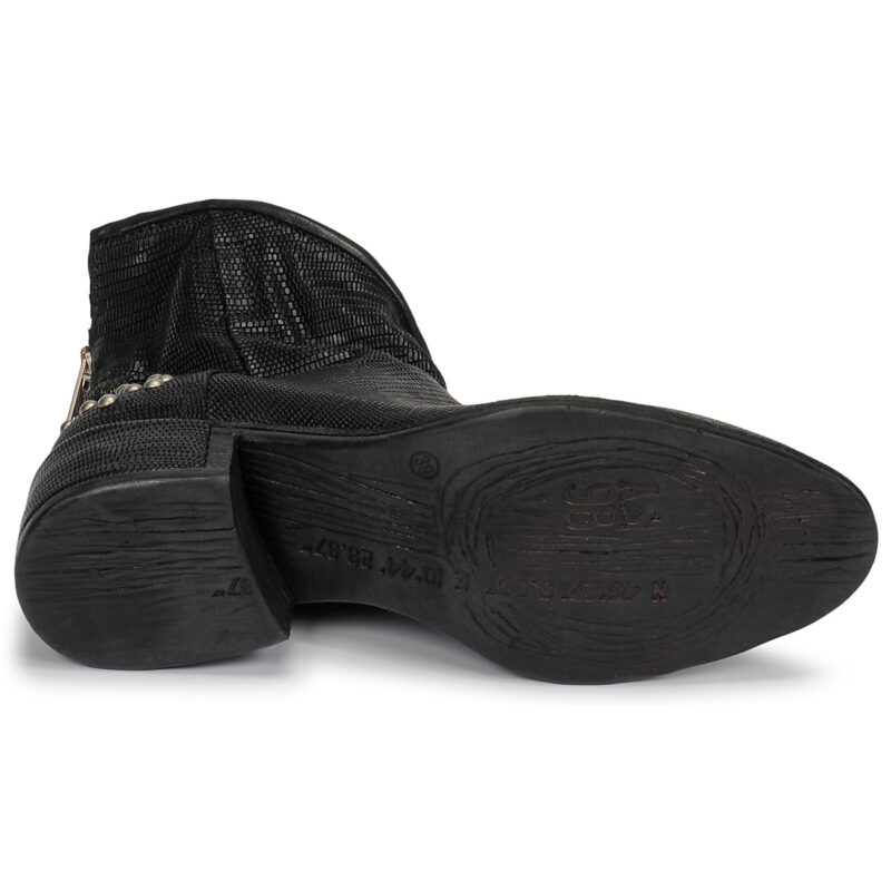 Airstep / AS98 OPEA STUDS Schwarze Damen-Ankle-Boots - Gr&ouml;&szlig;e 7