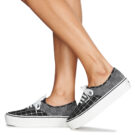 Vans AUTHENTIC PLATFORM 2.0 Graue Low Sneakers Damen - Gr&ouml;&szlig;e 8