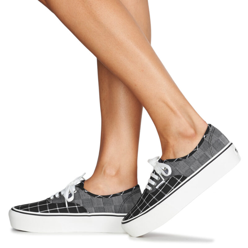 Vans AUTHENTIC PLATFORM 2.0 Graue Low Sneakers Damen - Gr&ouml;&szlig;e 8