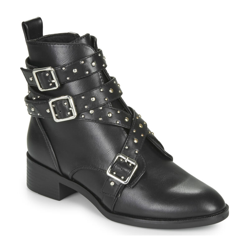 Only BRIGHT 14 PU STUD BOOT Black Women's Ankle Boots - 1
