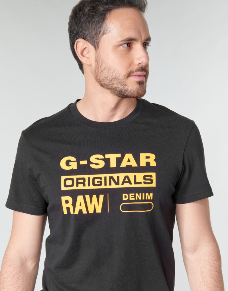 T-shirt G-Star Raw COMPACT JERSEY O Nero T-shirt maniche corte Uomo - 5
