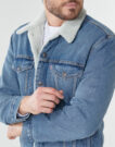 Giacca in jeans Levis TYPE 3 SHERPA TRUCKER Blu Giacche in jeans Uomo - 5