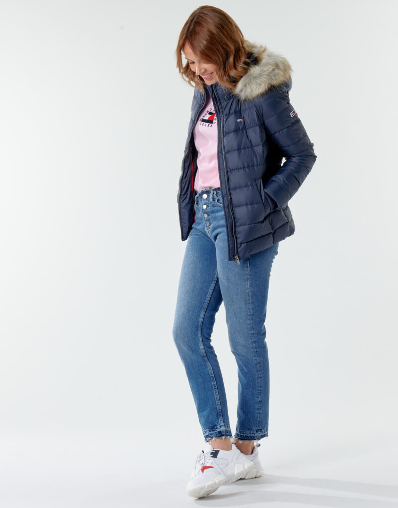 Piumino  Tommy Jeans  TJW BASIC HOODED DOWN JACKET  Marine -   Piumini Donna - 3