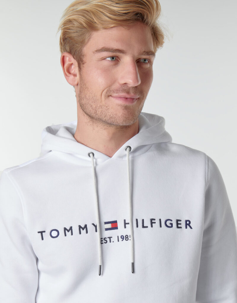 Felpe con cappuccio Tommy Hilfiger TOMMY LOGO HOODY Bianco Felpe con cappuccio Uomo - 5