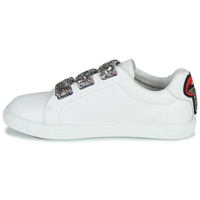Bons baisers de Paname EDITH GLITTER TONGUE Bianco Sneakers basse Donna - 4