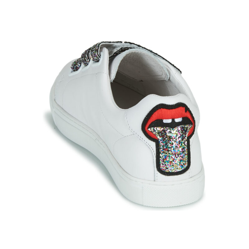 Bons baisers de Paname EDITH GLITTER TONGUE Bianco Sneakers basse Donna - 5