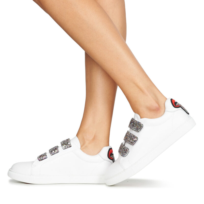 Bons baisers de Paname EDITH GLITTER TONGUE Bianco Sneakers basse Donna - 8