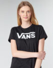 Camiseta Vans FLYING V CREW TEE Negra Camiseta de manga corta Mujer - 5