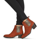 Regard NOISY V3 VELOURS TUILE Rosso Stivaletti Donna - 8