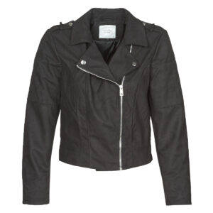 Giacca in pelle  JDY  JDYNEW PEACH  Nero -   Giacche in pelle Donna