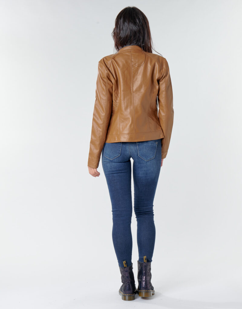 Leather jacketelle Only ONLBANDIT Brown Leather jacketselle Donna - 4
