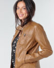 Leather jacketelle Only ONLBANDIT Brown Leather jacketselle Donna - 5